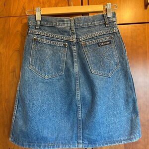 Vintage Calvin Klein classic denim skirt size 5 70s mini